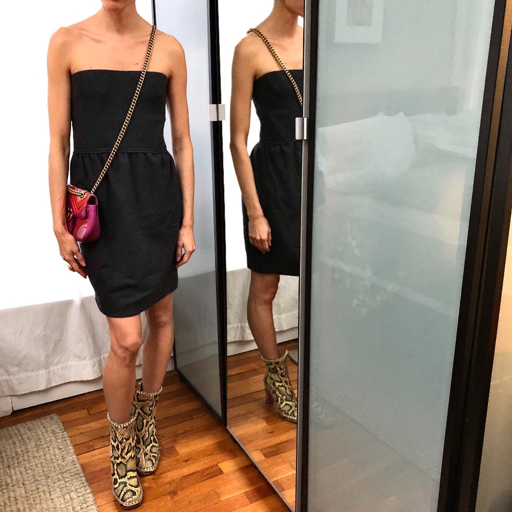 Fendi wool-blend strapless dress